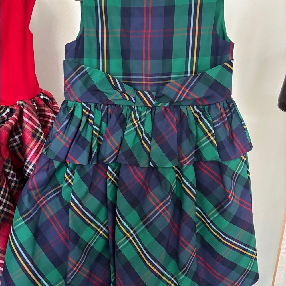 Janie and Jack Green and Blue Plaid Dress